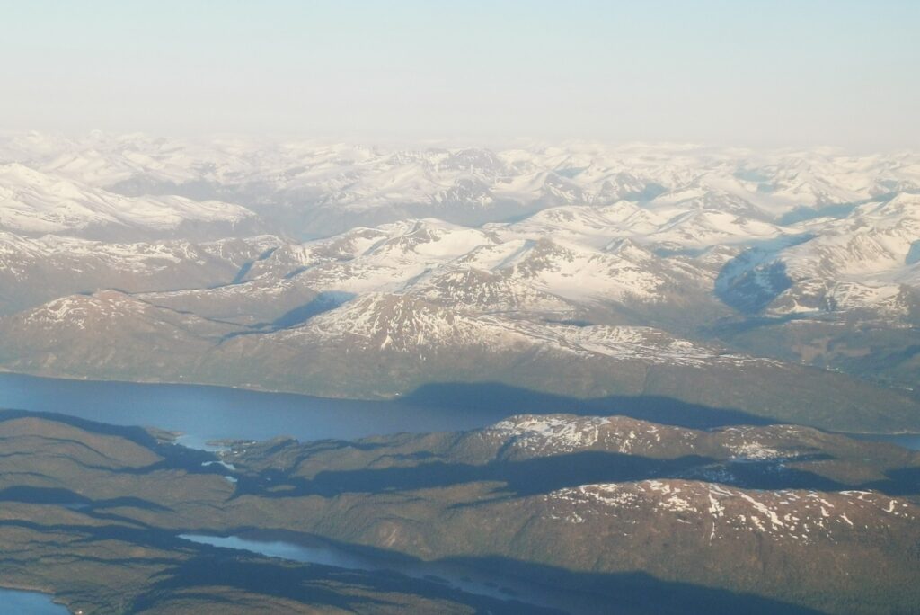 Bird view of Norway